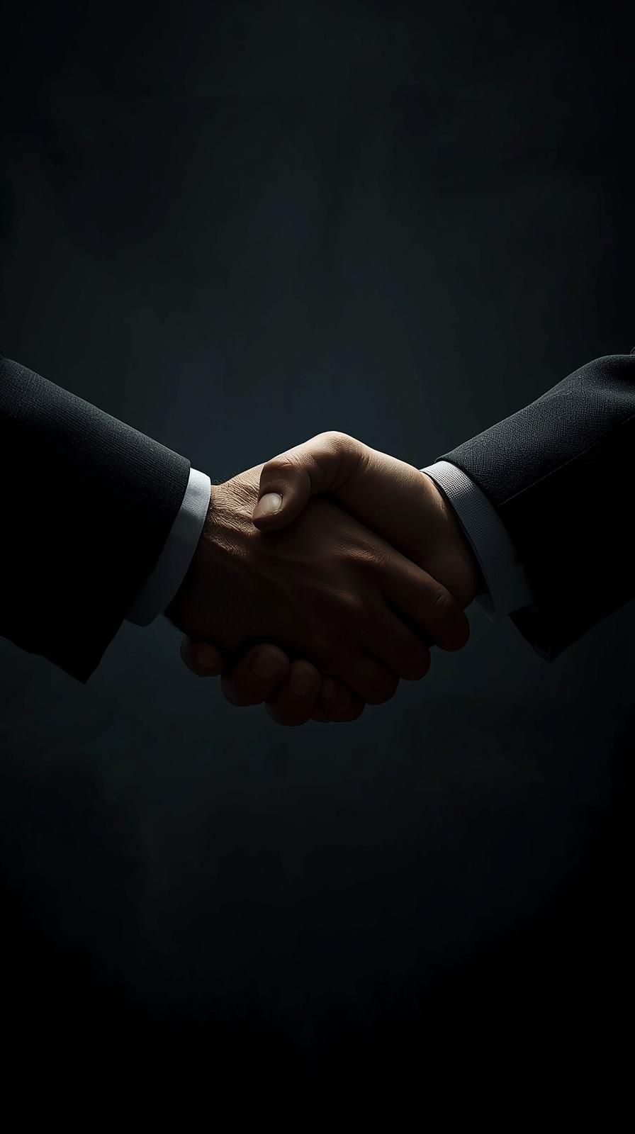 Two professionals sealing a business deal with a handshake